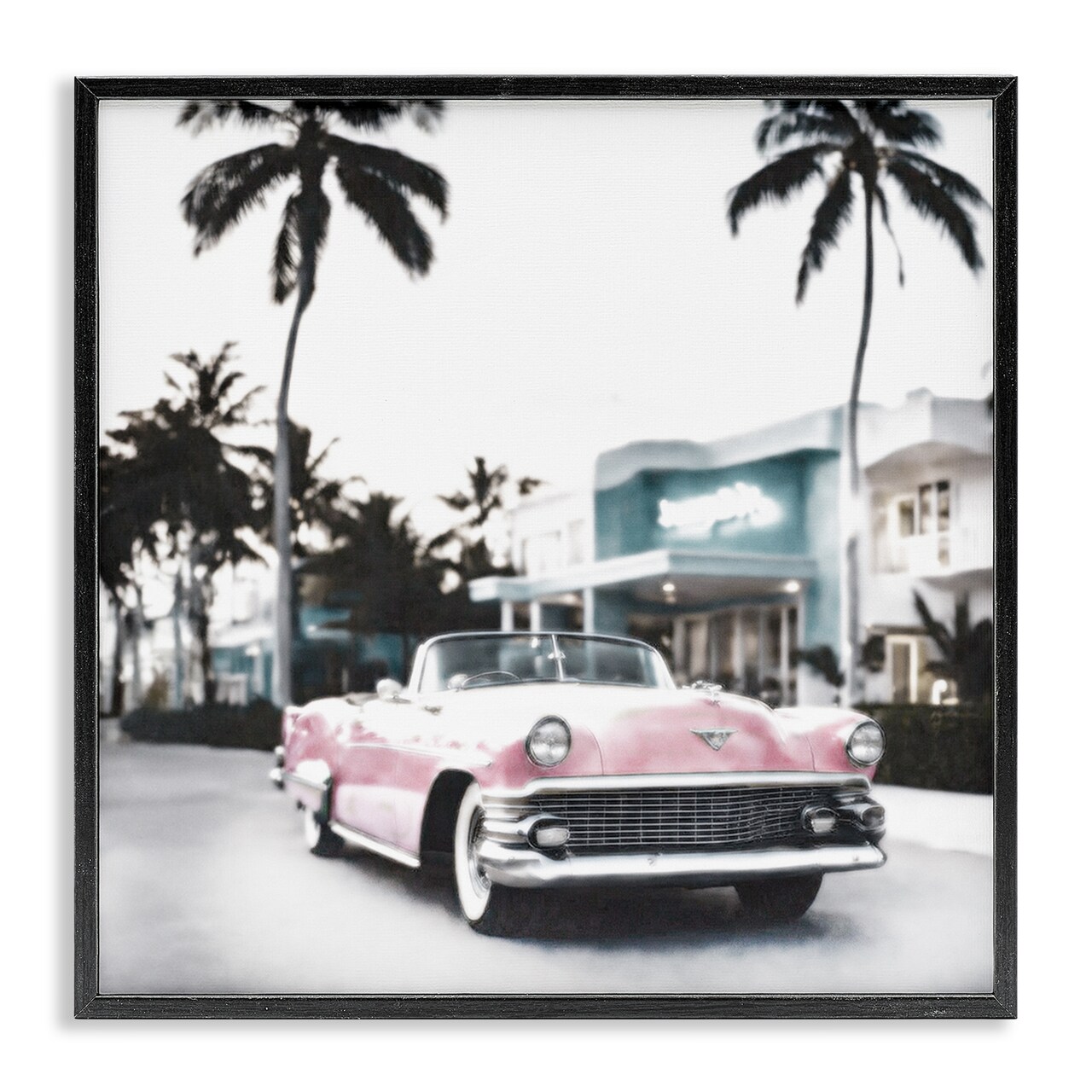 Stupell Industries Tropical Cruise Antique Car Framed Giclee Wall Art Design by Noah Bay